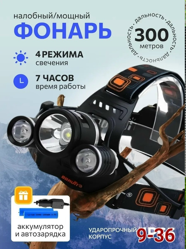 Фонарь налобный купить в Интернет-магазине Садовод База - цена 350 руб Садовод интернет-каталог