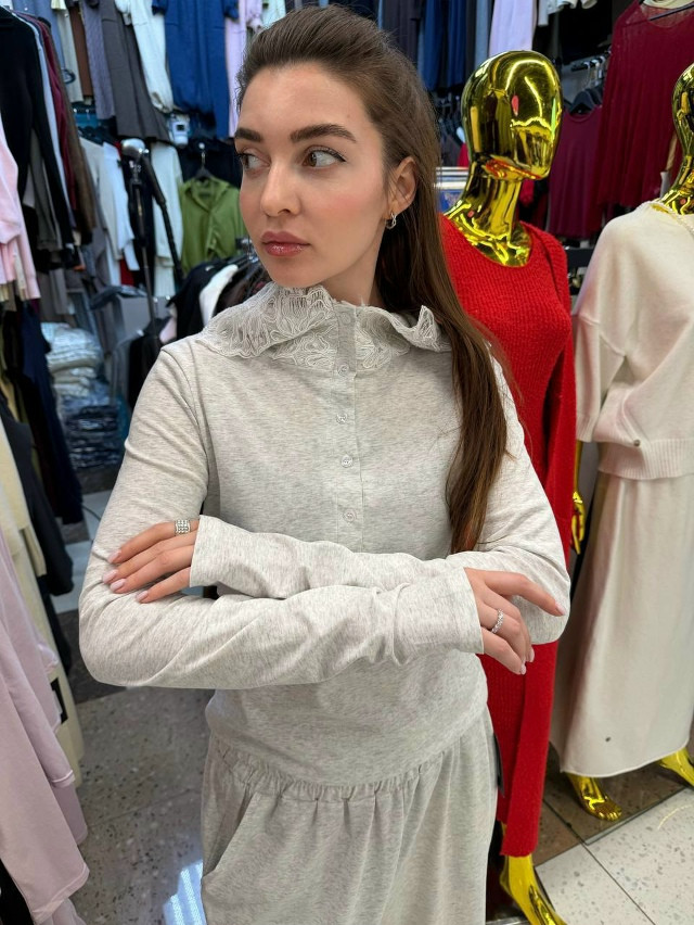 Женский костюм серый купить в Интернет-магазине Садовод База - цена 2400 руб Садовод интернет-каталог