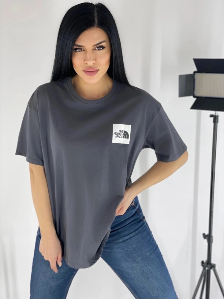 Женская футболка темно-серая купить в Интернет-магазине Садовод База - цена 500 руб Садовод интернет-каталог