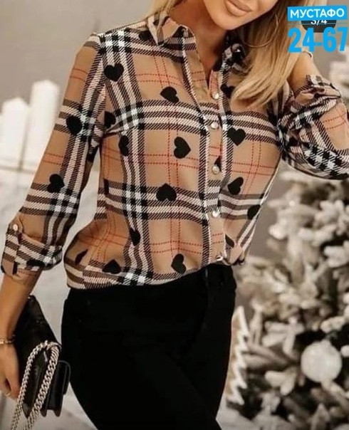 Женская рубашка коричневая купить в Интернет-магазине Садовод База - цена 600 руб Садовод интернет-каталог