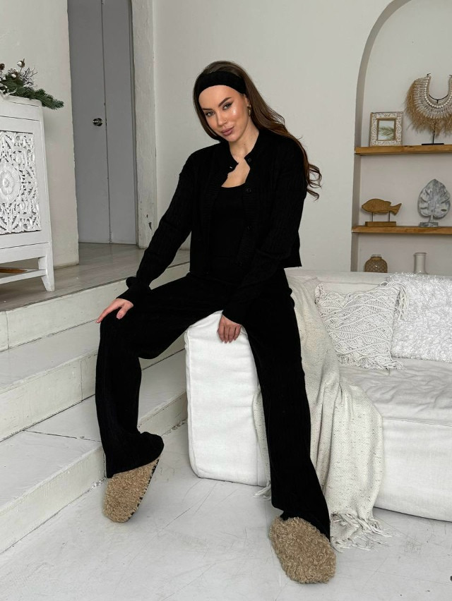 Женский костюм черный купить в Интернет-магазине Садовод База - цена 2400 руб Садовод интернет-каталог