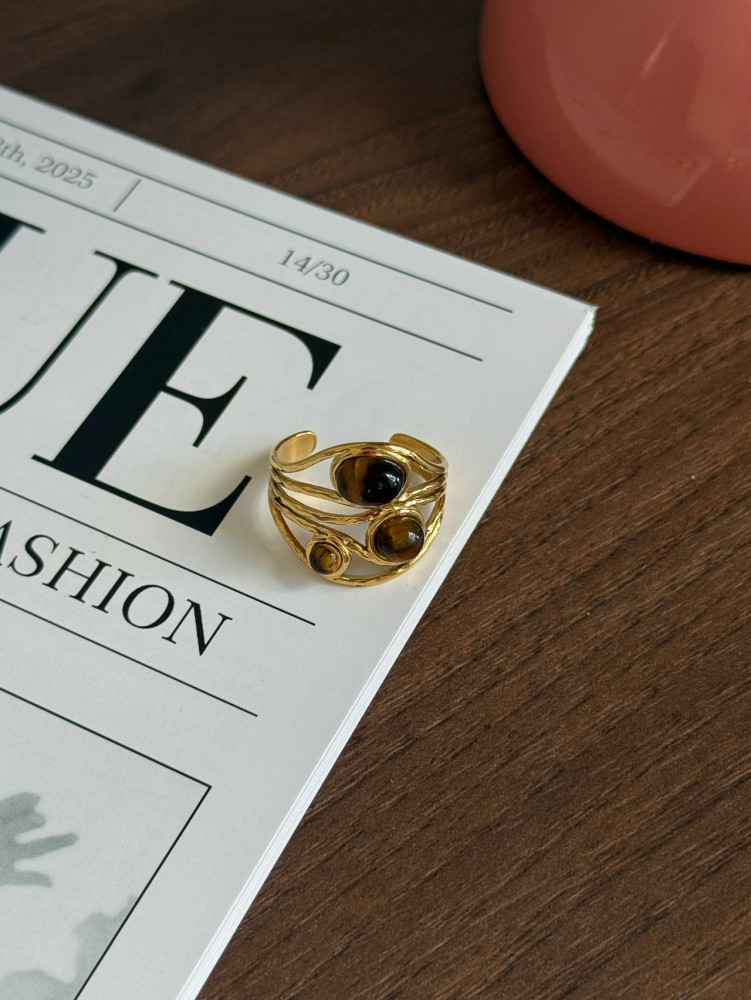 🤍 Кольцо с тигровым глазом купить в Интернет-магазине Садовод База - цена 350 руб Садовод интернет-каталог