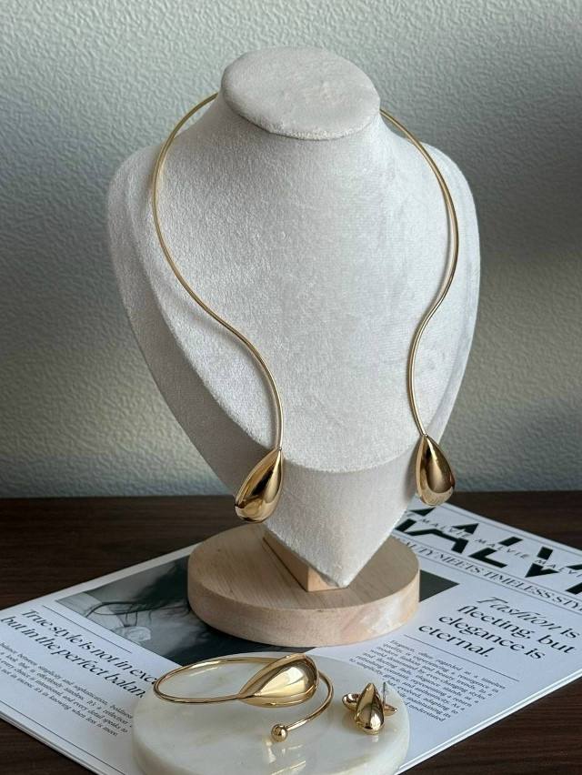 ⚜️Комплект украшений: колье + серьги + браслет купить в Интернет-магазине Садовод База - цена 300 руб Садовод интернет-каталог