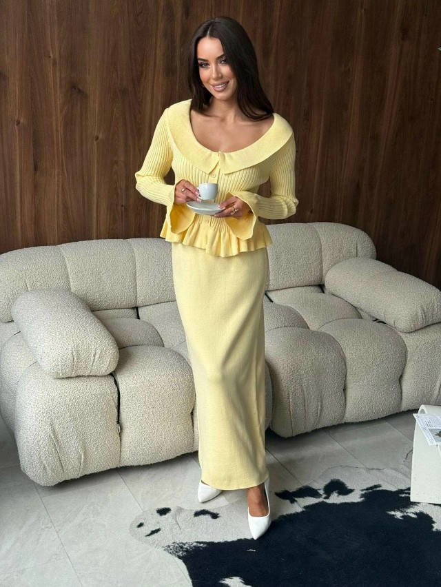 Женский костюм желтый купить в Интернет-магазине Садовод База - цена 1700 руб Садовод интернет-каталог