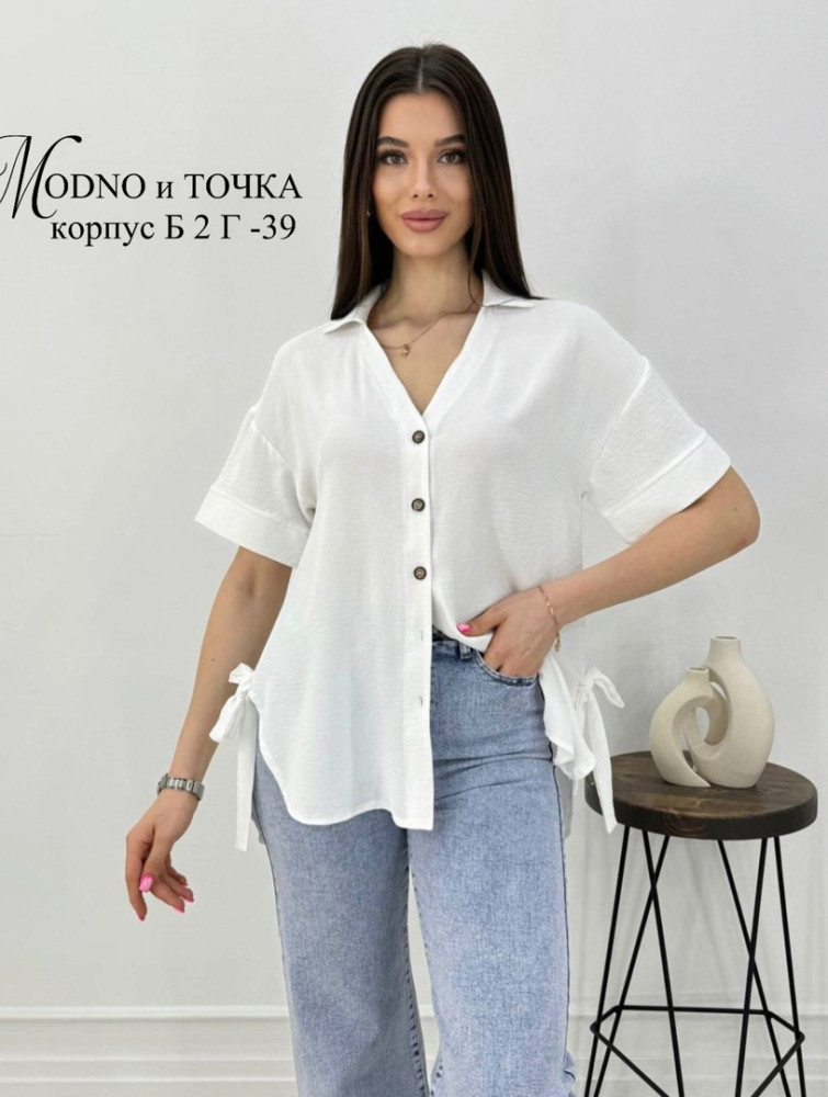 Женская рубашка белая купить в Интернет-магазине Садовод База - цена 650 руб Садовод интернет-каталог