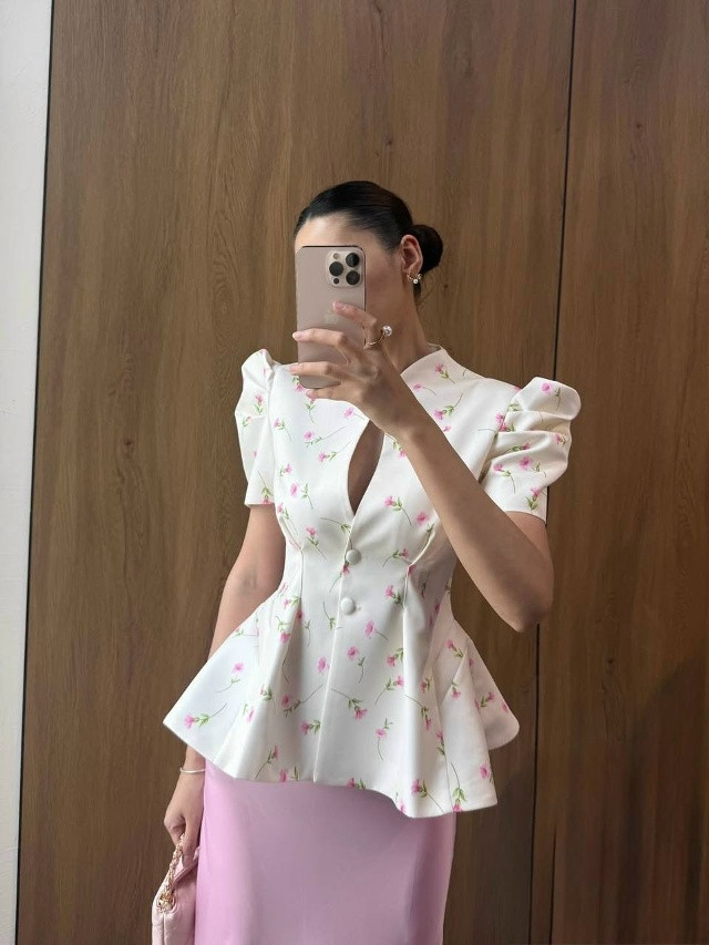 🌸 Элегантный костюм с баской 🌸 купить в Интернет-магазине Садовод База - цена 2300 руб Садовод интернет-каталог