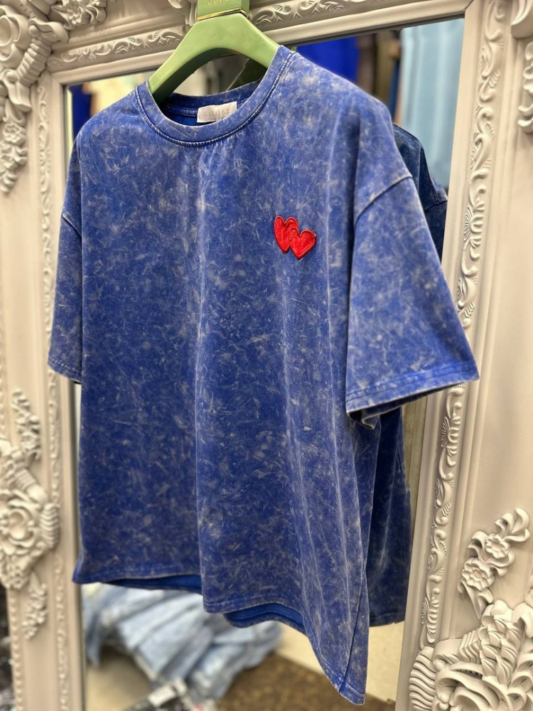 Женская футболка синяя купить в Интернет-магазине Садовод База - цена 2000 руб Садовод интернет-каталог