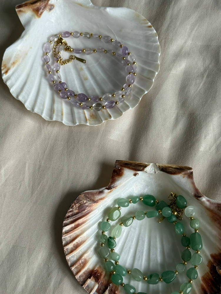 💗Колье из натуральных камней «Белль» купить в Интернет-магазине Садовод База - цена 450 руб Садовод интернет-каталог