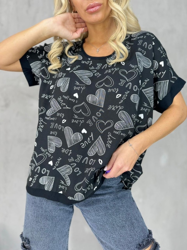 Женская футболка черная купить в Интернет-магазине Садовод База - цена 150 руб Садовод интернет-каталог