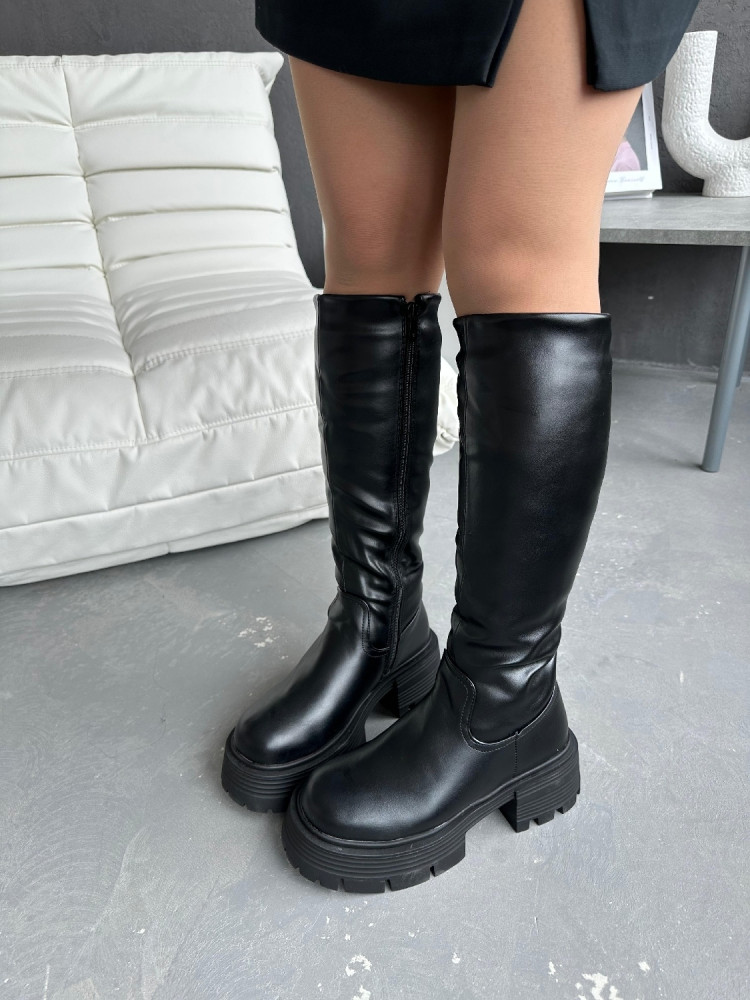 Cапоги женские черные купить в Интернет-магазине Садовод База - цена 700 руб Садовод интернет-каталог