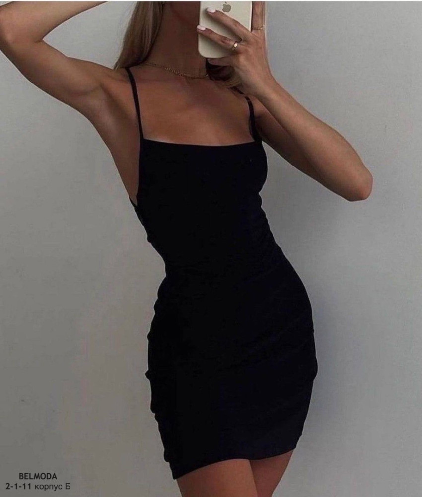 Сдержанное и сексуальное мини платье в чёрном цвете купить в Интернет-магазине Садовод База - цена 600 руб Садовод интернет-каталог
