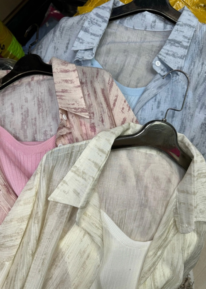 Двойка - рубашка с топом трикотажным купить в Интернет-магазине Садовод База - цена 1100 руб Садовод интернет-каталог
