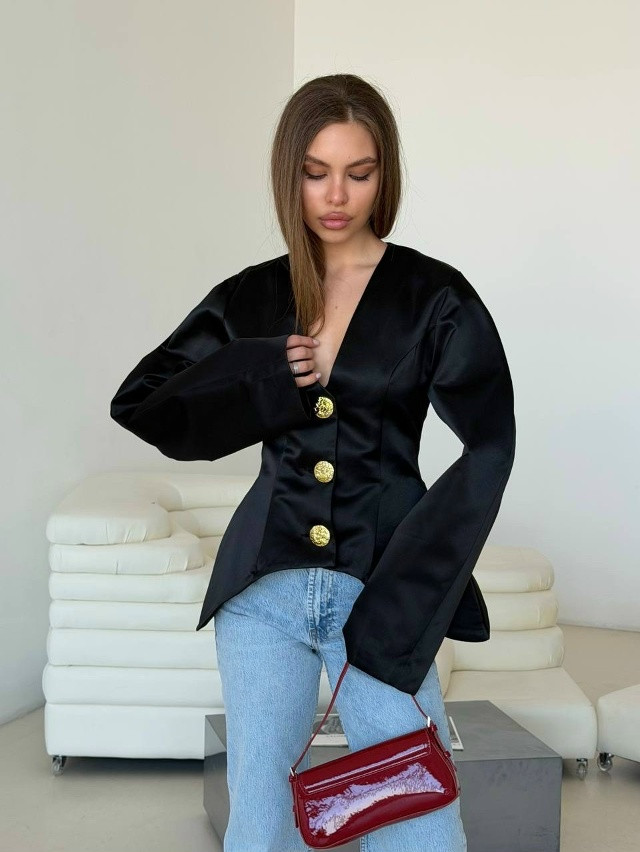 Женский пиджак черный купить в Интернет-магазине Садовод База - цена 2100 руб Садовод интернет-каталог