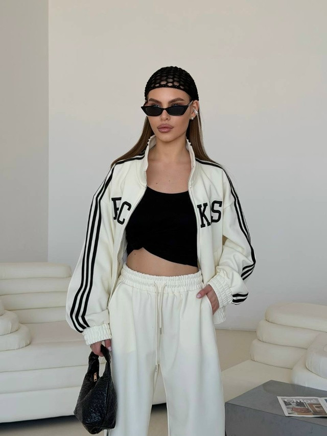 Спортивный женский костюм белый купить в Интернет-магазине Садовод База - цена 3100 руб Садовод интернет-каталог