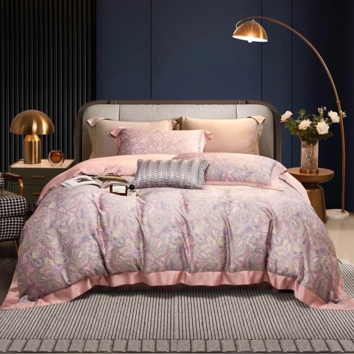 Комплект постельного белья тенсель с мережко с  готовым одеялом САДОВОД официальный интернет-каталог