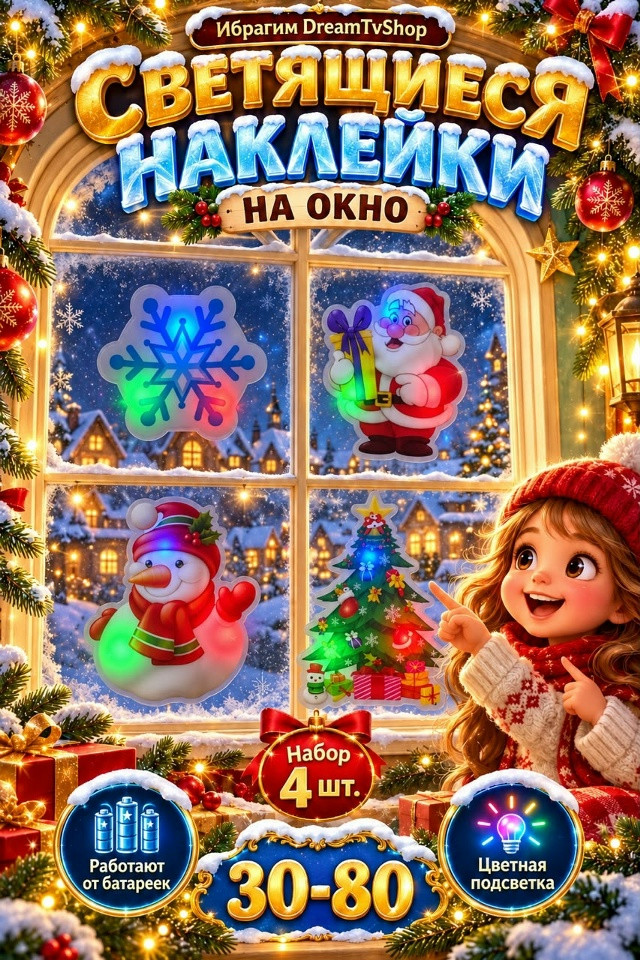Светящиеся наклейки на окно купить в Интернет-магазине Садовод База - цена 120 руб Садовод интернет-каталог