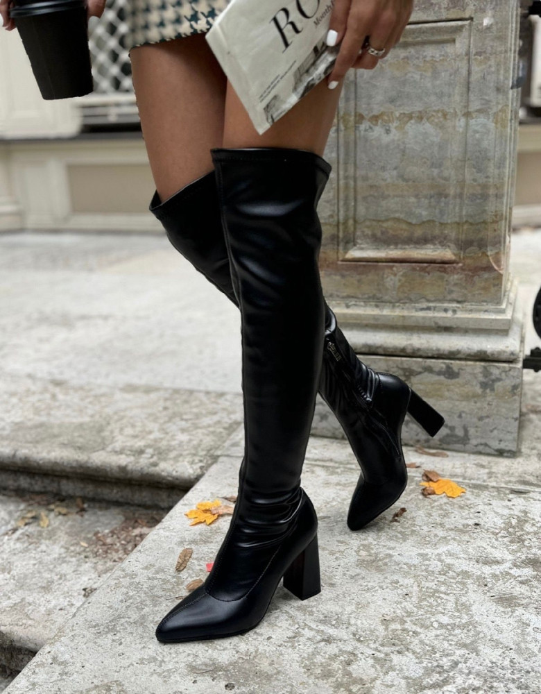 Ботфорты черные купить в Интернет-магазине Садовод База - цена 900 руб Садовод интернет-каталог