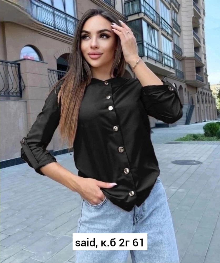 Женская рубашка черная купить в Интернет-магазине Садовод База - цена 250 руб Садовод интернет-каталог