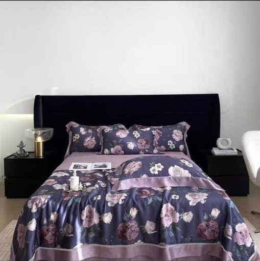 Комплект постельного белья тенсель с мережко с  готовым одеялом САДОВОД официальный интернет-каталог