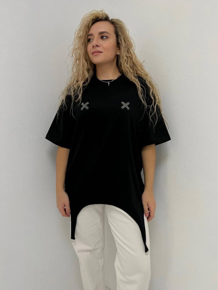 Женская футболка черная купить в Интернет-магазине Садовод База - цена 1500 руб Садовод интернет-каталог