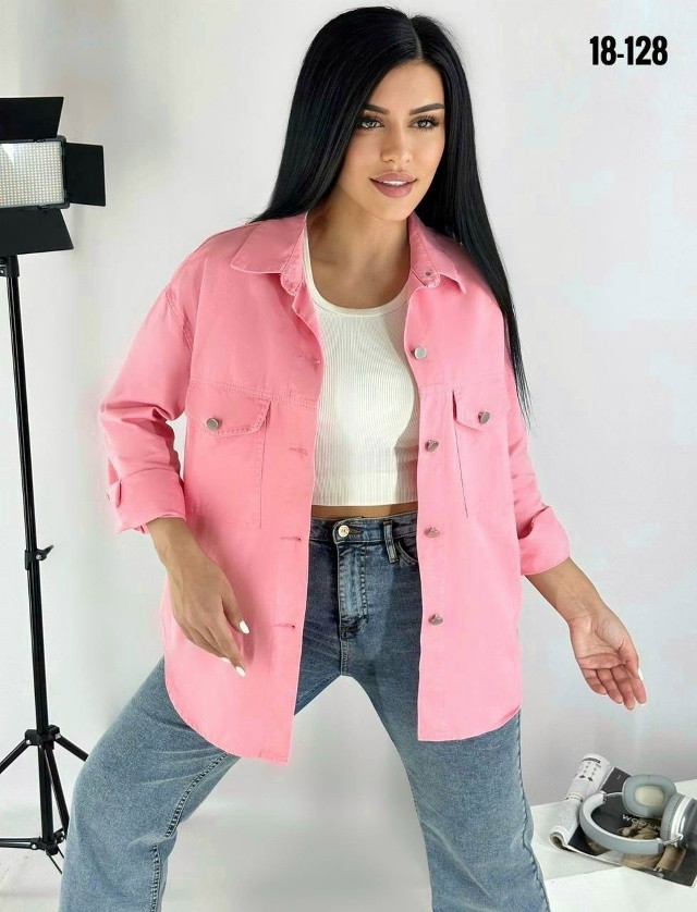 Женская рубашка розовая