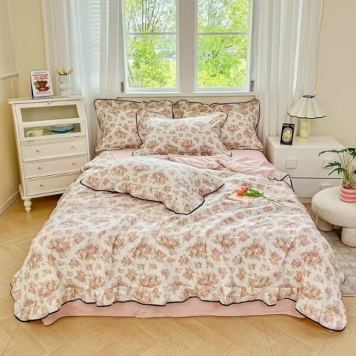 Комплект постельного белья с готовым одеялом из жатой ткани САДОВОД официальный интернет-каталог