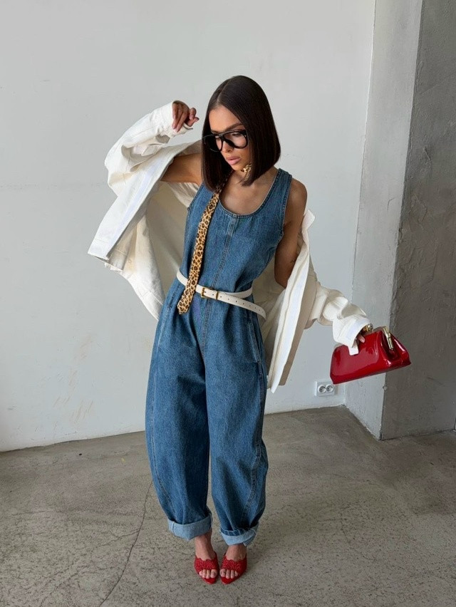 Женский комбинезон синий купить в Интернет-магазине Садовод База - цена 3600 руб Садовод интернет-каталог