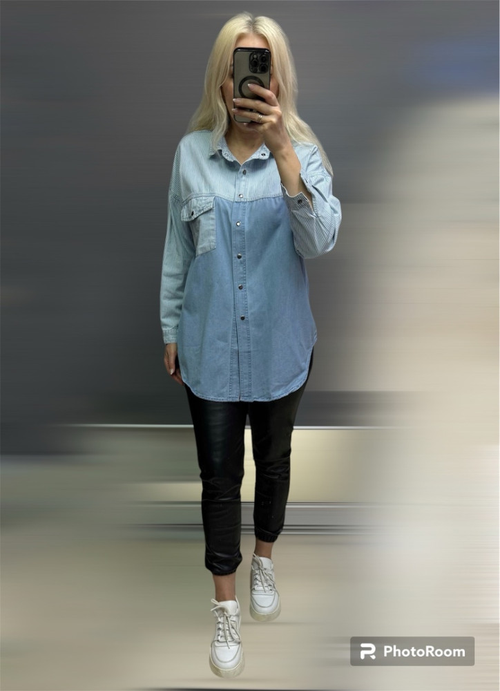 Женская рубашка голубая купить в Интернет-магазине Садовод База - цена 1600 руб Садовод интернет-каталог
