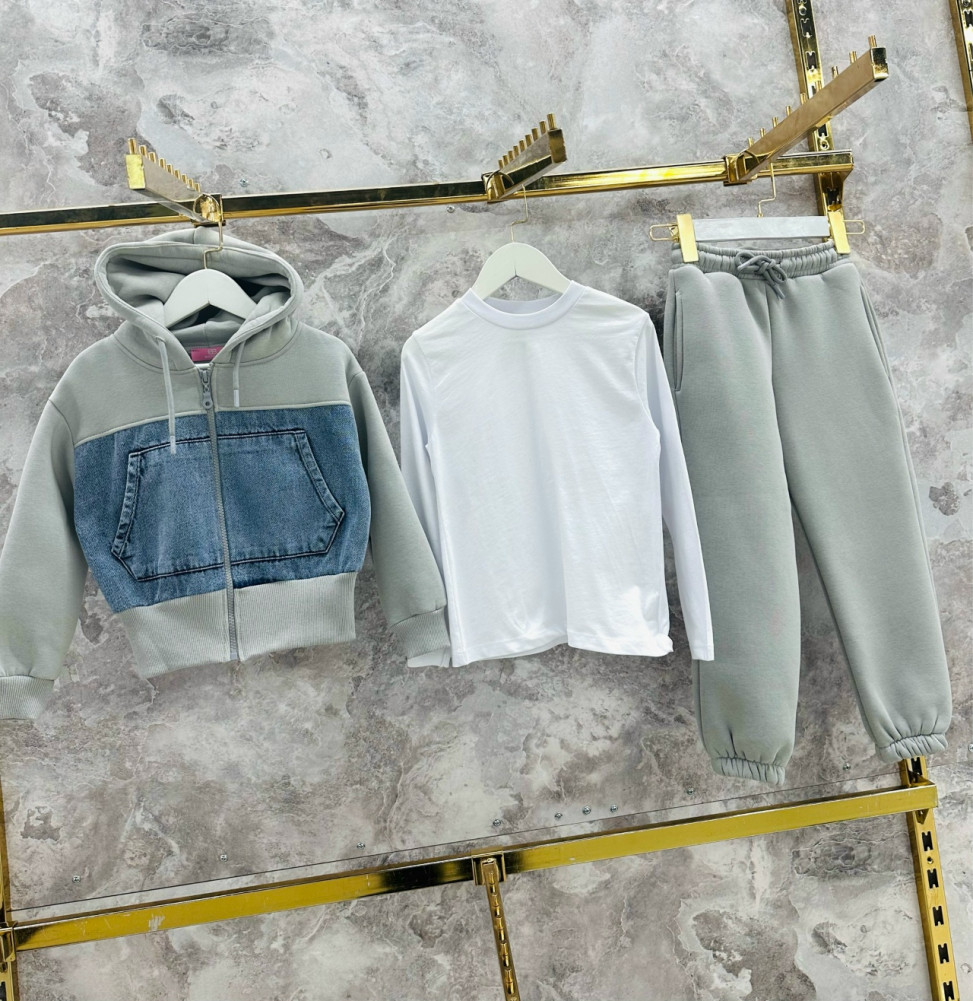 Детский костюм серый купить в Интернет-магазине Садовод База - цена 2299 руб Садовод интернет-каталог