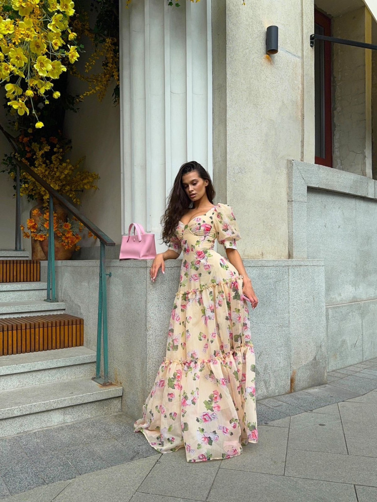 Платье бежевое купить в Интернет-магазине Садовод База - цена 4500 руб Садовод интернет-каталог