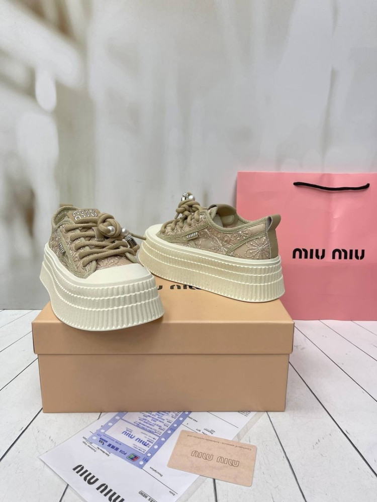 😍КЕДЫ  MIU MIU😍 купить в Интернет-магазине Садовод База - цена 4000 руб Садовод интернет-каталог