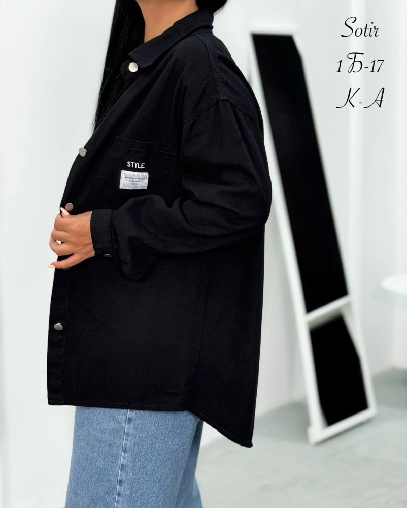 Женская рубашка черная купить в Интернет-магазине Садовод База - цена 900 руб Садовод интернет-каталог