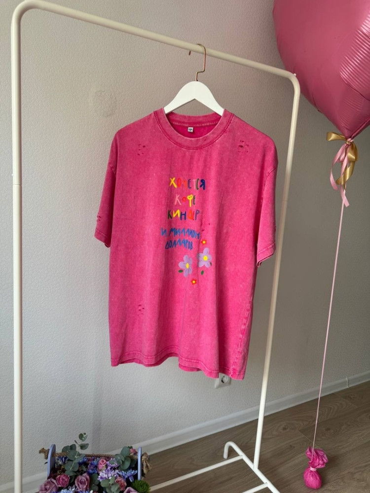 Женская футболка розовая купить в Интернет-магазине Садовод База - цена 1500 руб Садовод интернет-каталог