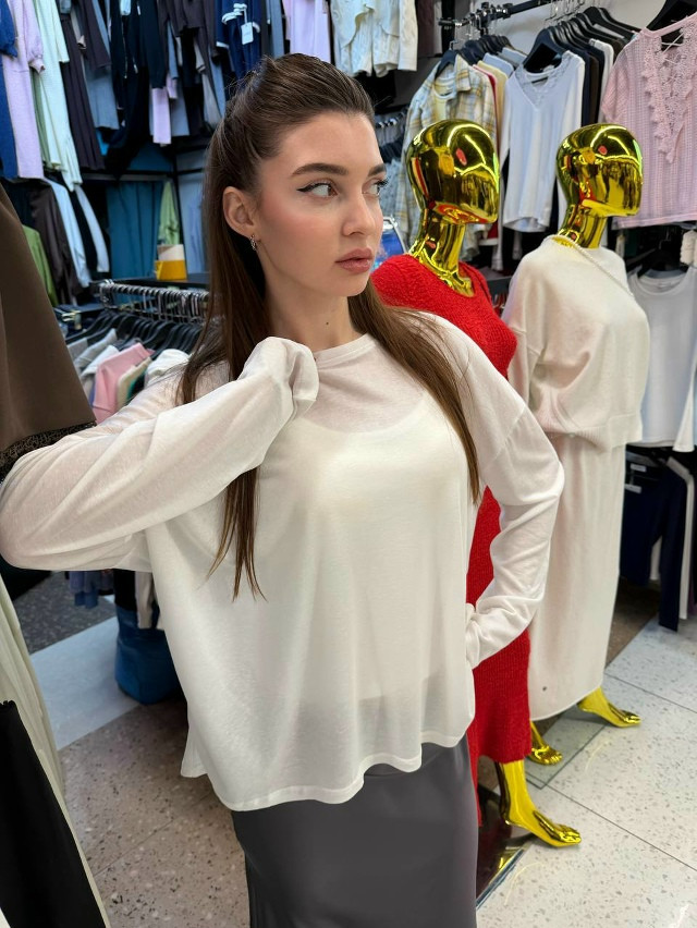 Лонгслив белый купить в Интернет-магазине Садовод База - цена 950 руб Садовод интернет-каталог