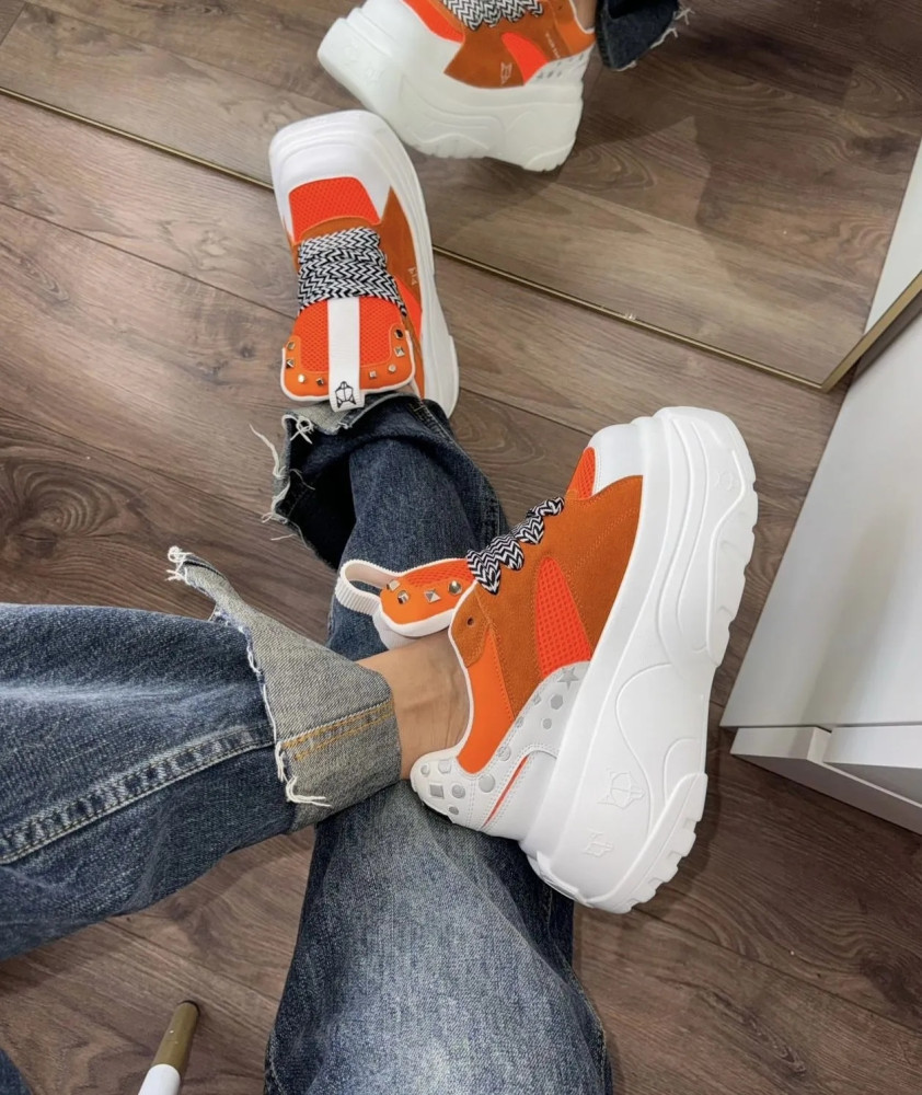 Кроссовки женские оранжевые купить в Интернет-магазине Садовод База - цена 1300 руб Садовод интернет-каталог