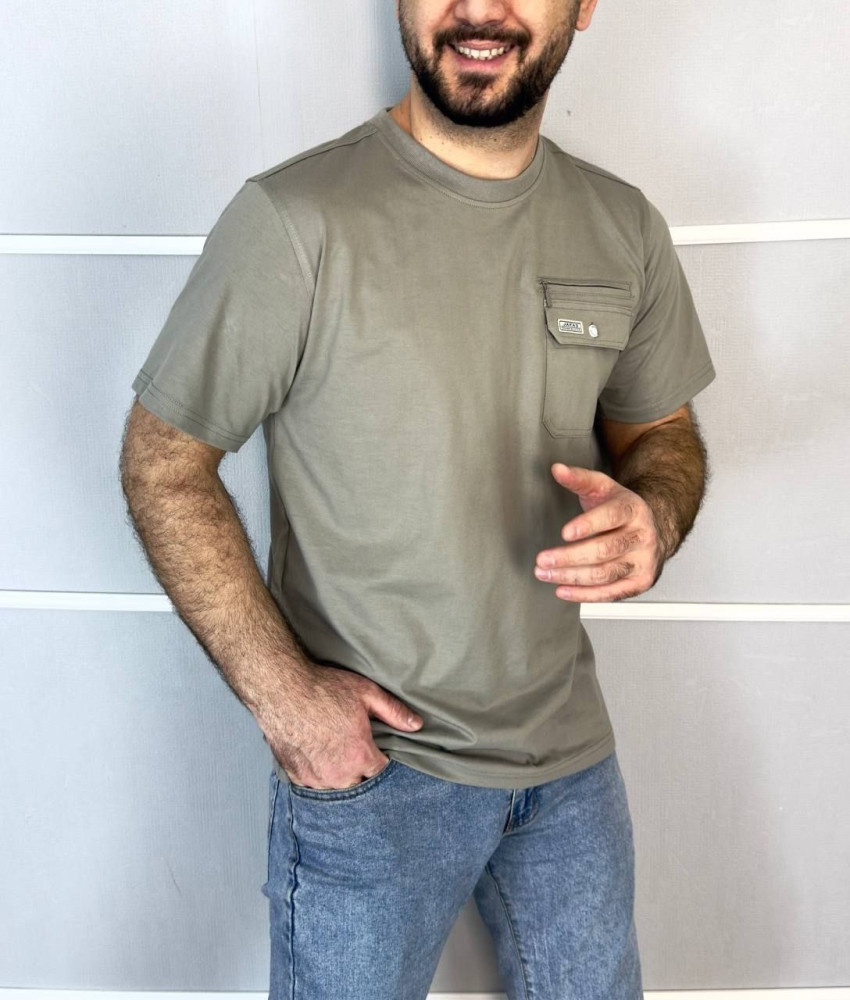 Мужская футболка бежевая