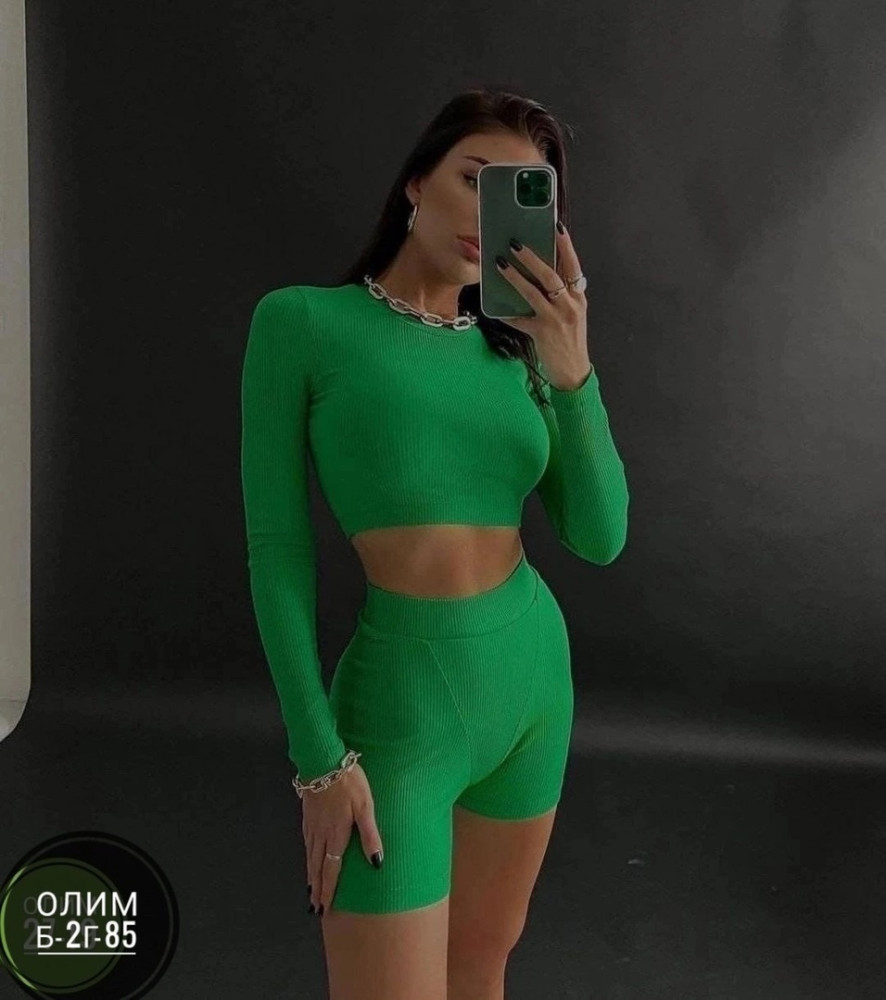 Спортивный женский костюм зеленый купить в Интернет-магазине Садовод База - цена 500 руб Садовод интернет-каталог