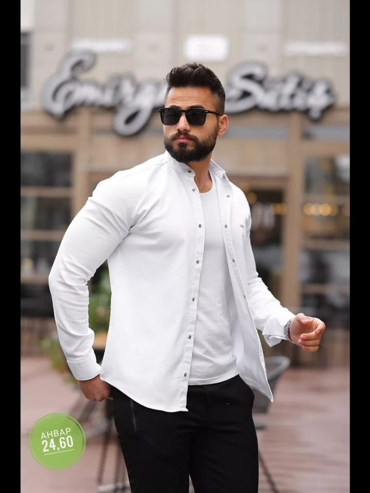 Мужская рубашка белая купить в Интернет-магазине Садовод База - цена 750 руб Садовод интернет-каталог