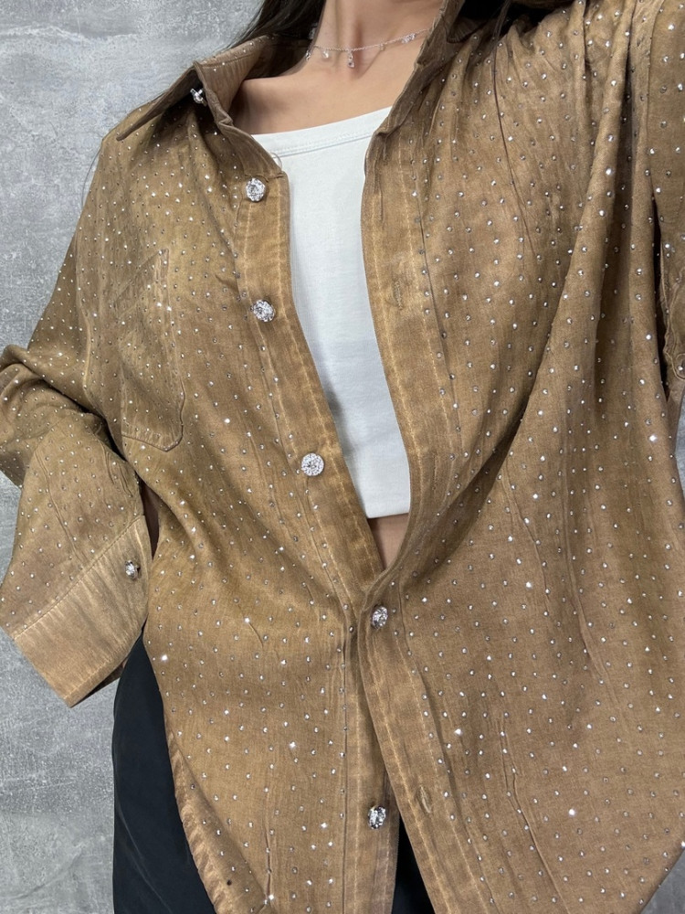 Женская рубашка коричневая купить в Интернет-магазине Садовод База - цена 1800 руб Садовод интернет-каталог