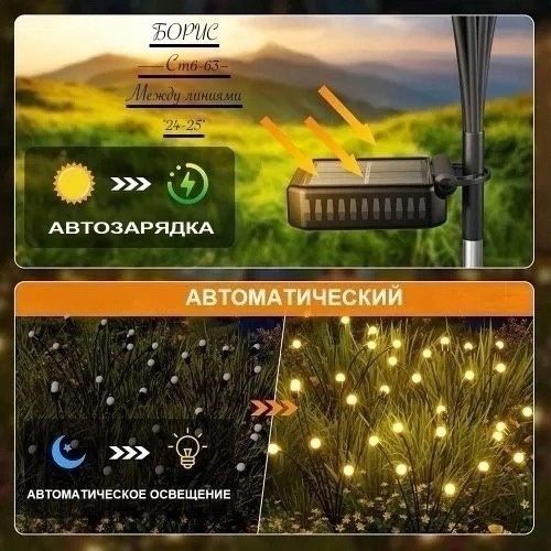 Светлячки фонарь (10 светодиод) на солнечной батаре Уличный светильник для освещения дома дачи сада🔻 купить в Интернет-магазине Садовод База - цена 200 руб Садовод интернет-каталог