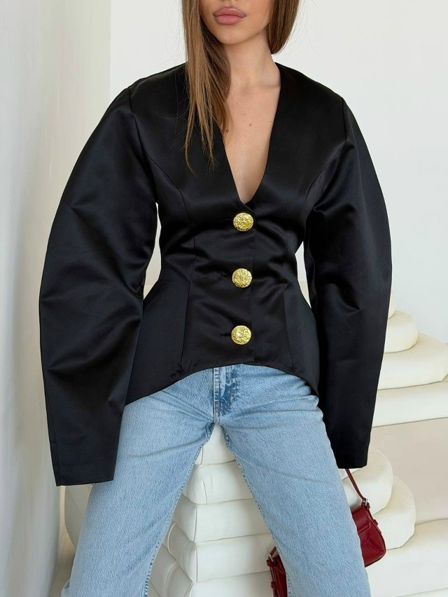 Женский пиджак черный купить в Интернет-магазине Садовод База - цена 2100 руб Садовод интернет-каталог