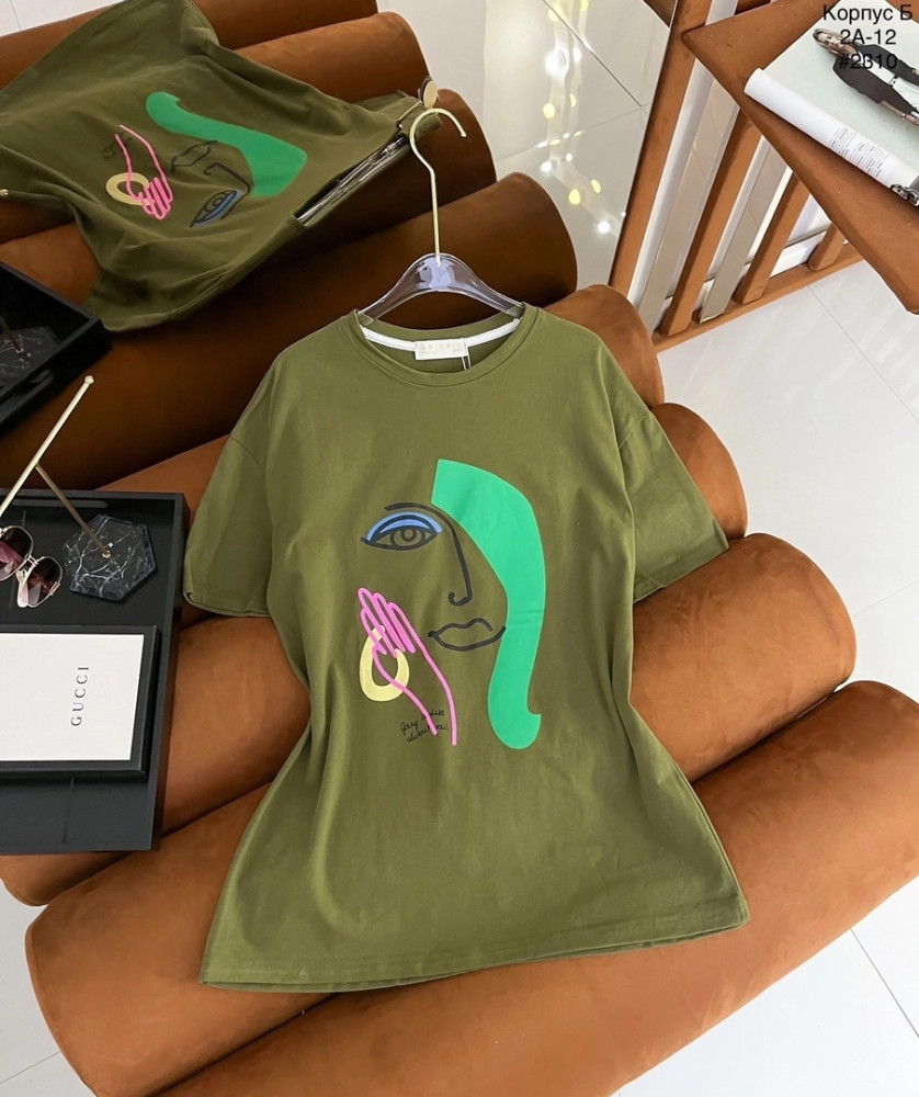 Женская футболка зеленая купить в Интернет-магазине Садовод База - цена 350 руб Садовод интернет-каталог