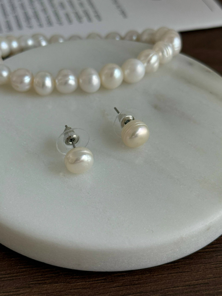 🤍 Серьги пусеты из натурального жемчуга купить в Интернет-магазине Садовод База - цена 150 руб Садовод интернет-каталог