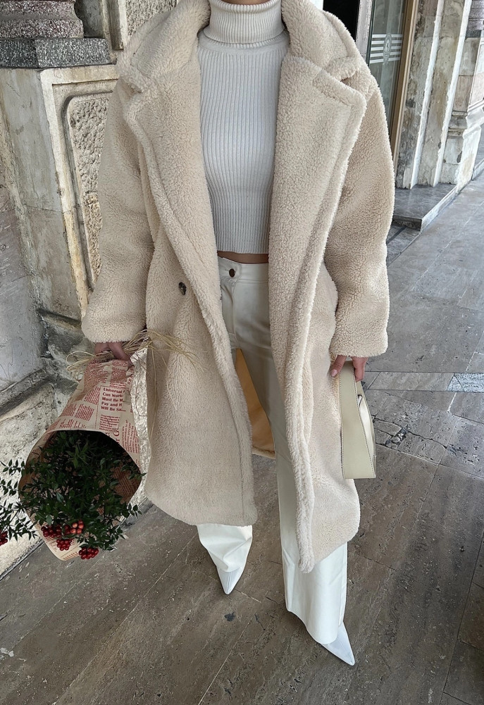 Женское пальто бежевое купить в Интернет-магазине Садовод База - цена 999 руб Садовод интернет-каталог