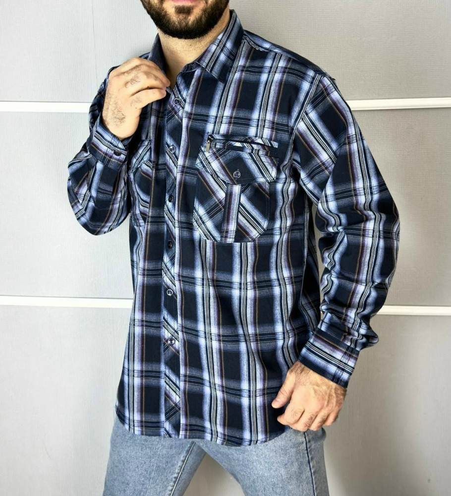 Мужская рубашка голубая