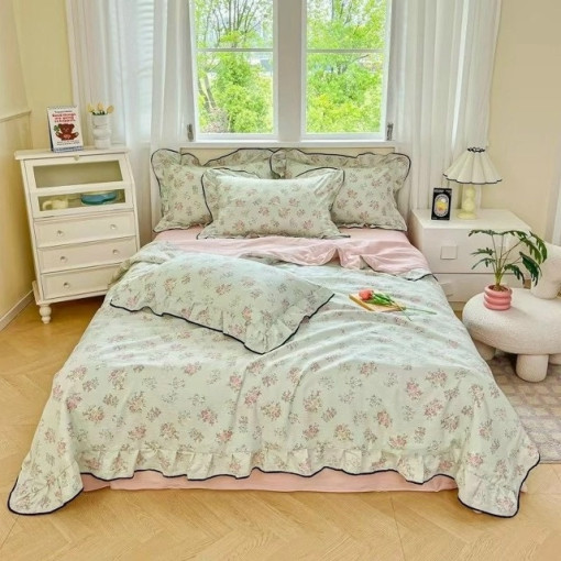 Комплект постельного белья с готовым одеялом из жатой ткани САДОВОД официальный интернет-каталог