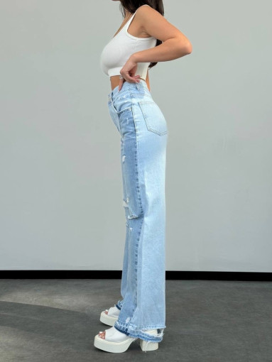 Голубые комбинированные джинсы с имитацией белья 🥰💫Идеальная посадка. 😍 🤩 САДОВОД официальный интернет-каталог
