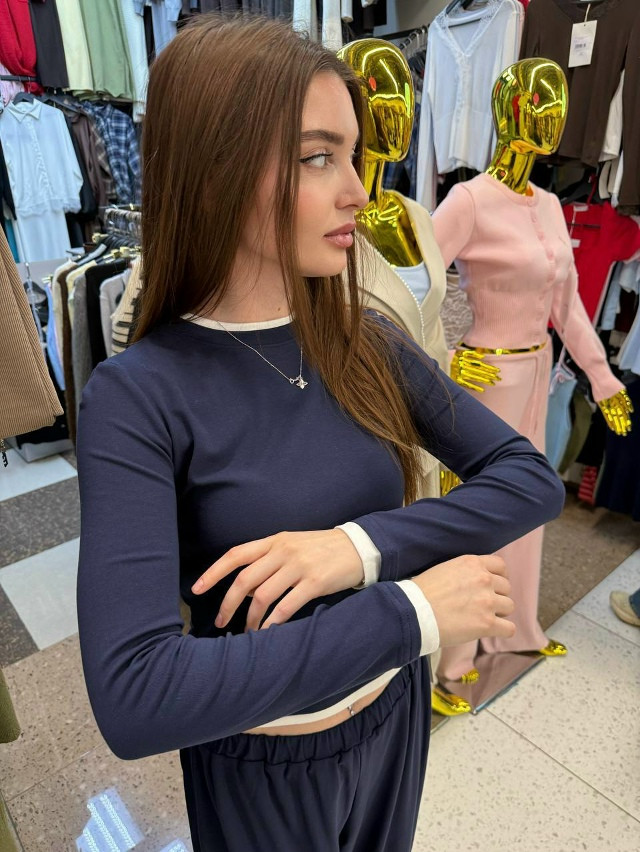 Женский костюм синий