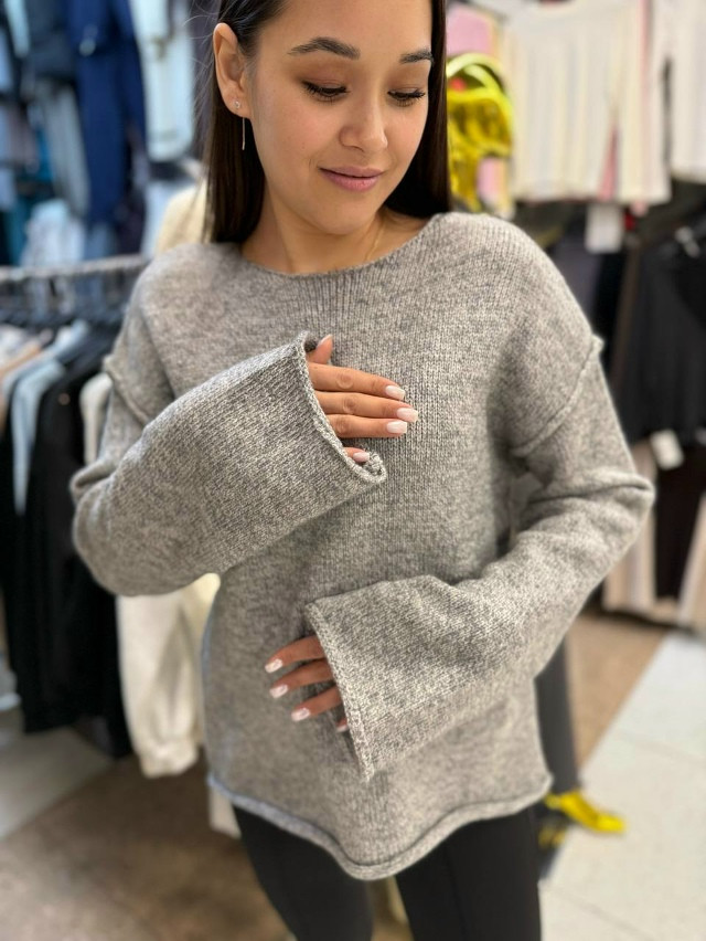 Свитер женский серый купить в Интернет-магазине Садовод База - цена 1250 руб Садовод интернет-каталог