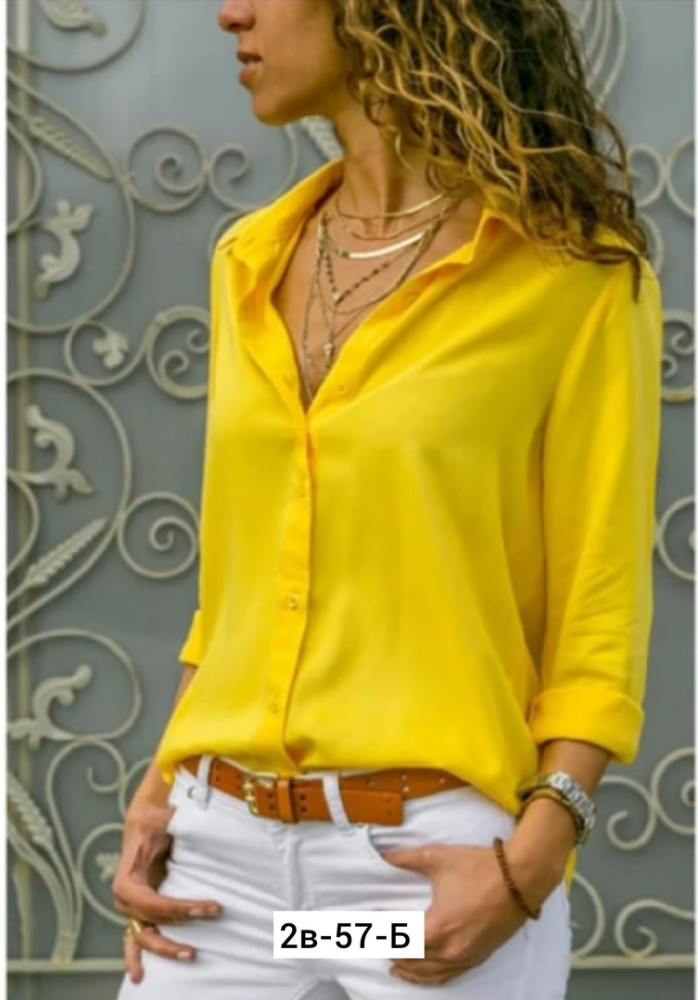 Женская рубашка желтая купить в Интернет-магазине Садовод База - цена 550 руб Садовод интернет-каталог